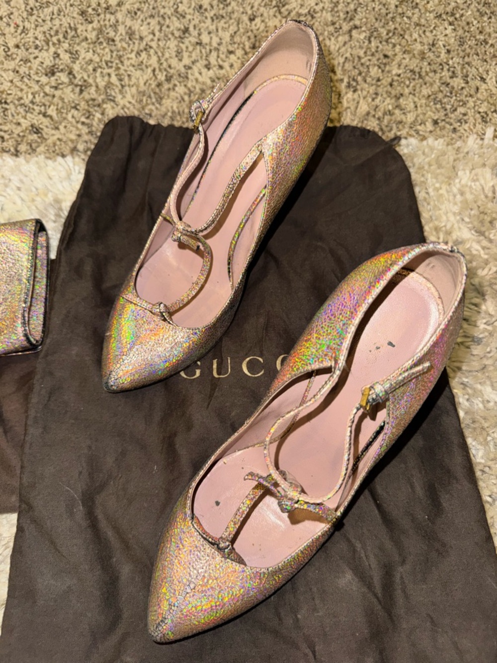 Gucci Holographic Iridescent Envelope Clutch and bag - Multi-Color - Picture 5 of 12